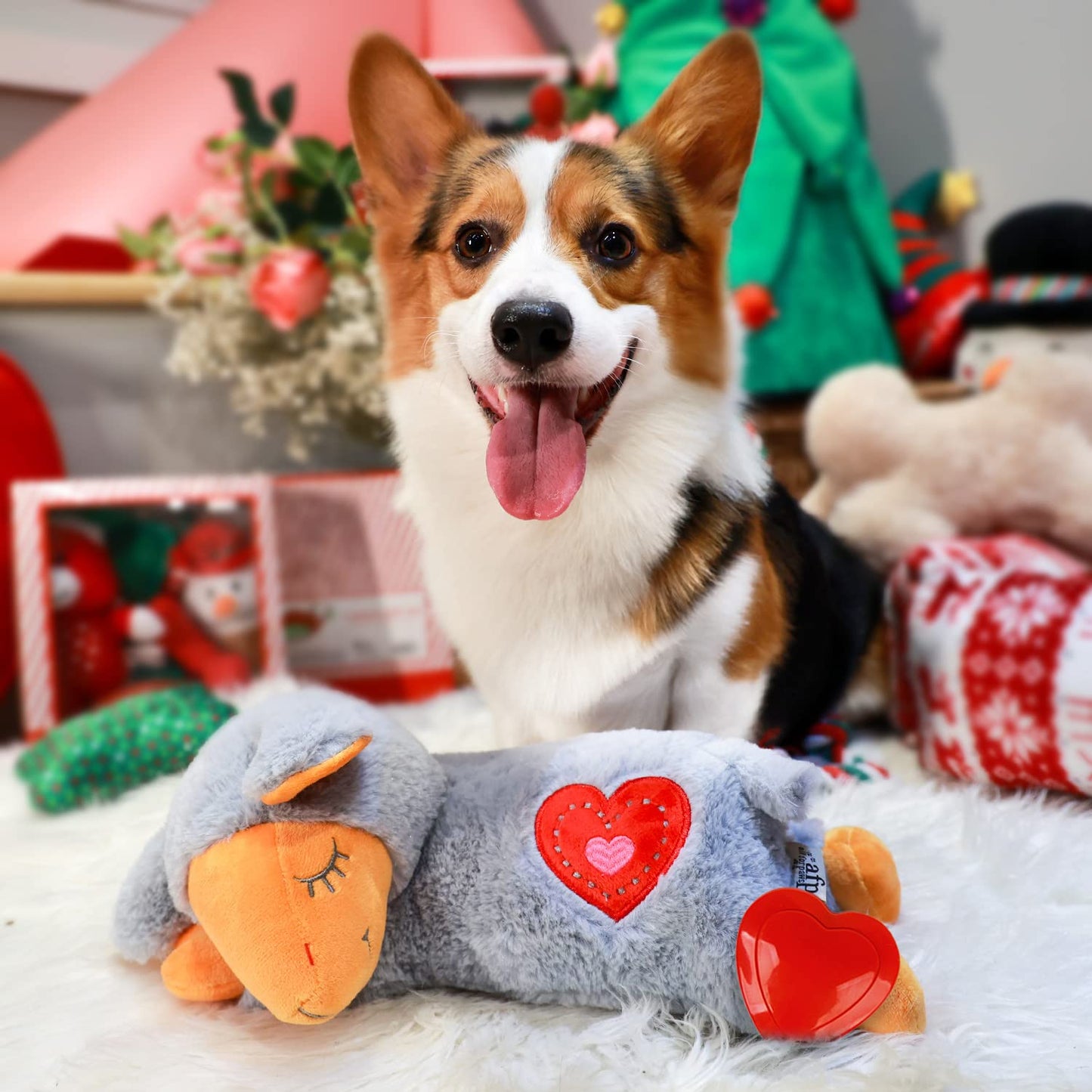 ALL FOR PAWS Heartbeat Dog Toy for Puppy,Snuggle Dog Behavioral Sleep Aid Puppy Toys, Pacifier Calming Behavioral Aid Plush Toy for Dogs