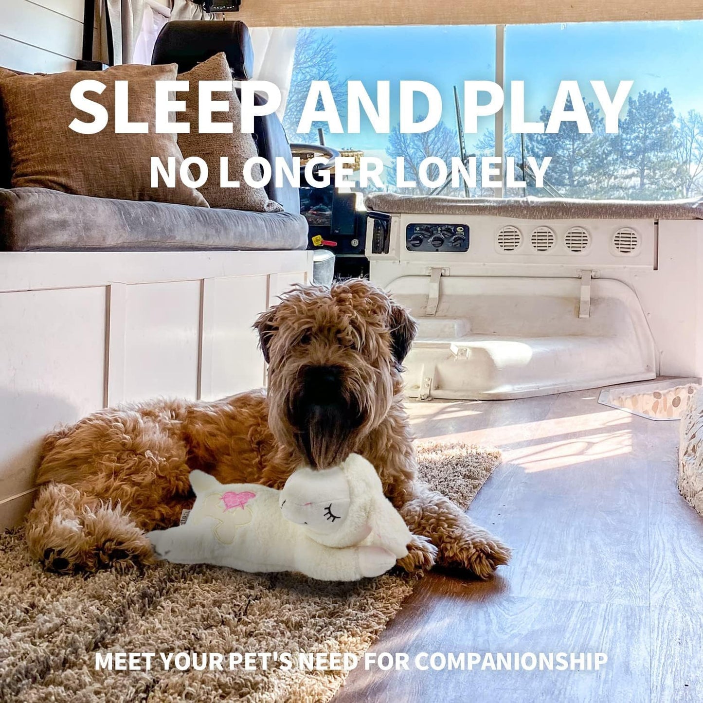 ALL FOR PAWS Little Buddy Heart Beat Sheep, Puppy Toy With Heartbeat Dog Training Toy For Separation Anxiety Relief Behavioral Aid For Pets