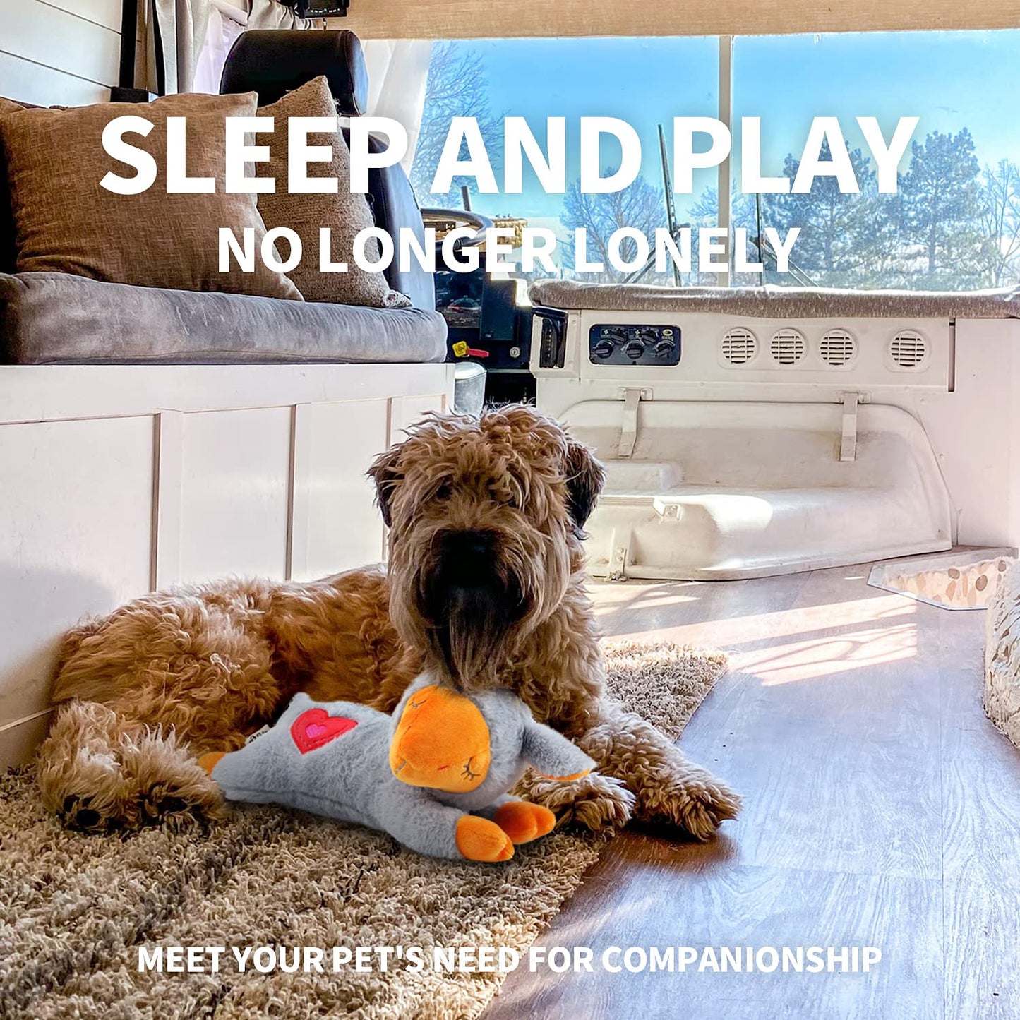 ALL FOR PAWS Heartbeat Dog Toy for Puppy,Snuggle Dog Behavioral Sleep Aid Puppy Toys, Pacifier Calming Behavioral Aid Plush Toy for Dogs