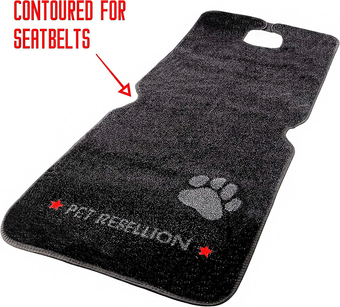 Pet Rebellion Dog Car Seat Cover Set | Universal, Absorbent, Non-Slip, Scratch Proof, Washable Slim Seat Carpet Set, Travel Car Seat Protector for Backseat