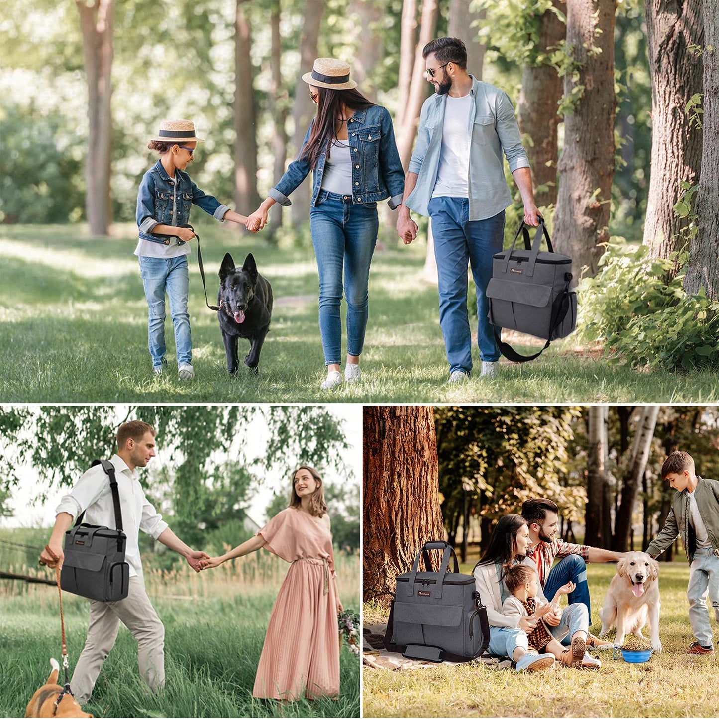 MODOKER Airline Approved Pet Travel Bag, Weekend Travel Set for Dog and Cat, Tote Organizer with Multi-Function Pockets
