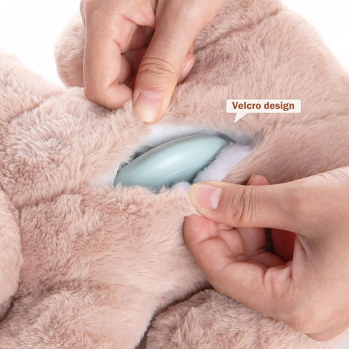 WEOK Heartbeat Puppy Toy with Heat Packs for Pets,Dog Heartbeat Toy for Separation Anxiety Relief Behavioral Training Aid Toy, Heartbeat Stuffed Animal for Puppy Calming Aid Behavioral Aid