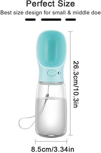 COTOP Portable Dog Water Bottle, 350/550ml Dog Walking Travel Bottle Puppy Water Leak Proof Drinking Dispenser Food Grade Dog Hot Water Drink Bottle , Pet Outdoor Drinking Cup Dog Gift