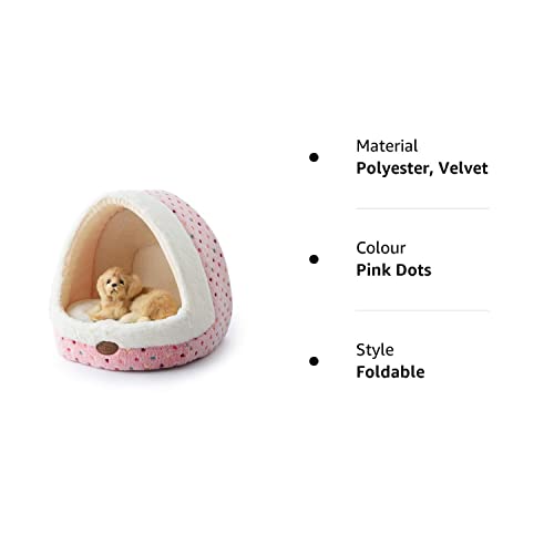 Tofern Cat Bed Small Dog Bed Pet Cave Bed For Puppy Kitten Rabbit Cute Fleece Igloo House for Small Dogs Indoor Cats Non-Slip Warm Washable Tent House
