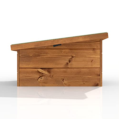 The Hutch Company Hedgehog House and Hibernation Shelter - Predator-Proof Outdoor Habitat, Feeding Station and Home - Felt Roof Cover and Full Wood Flooring - Best Pet Garden Hedgehogs Wooden Houses