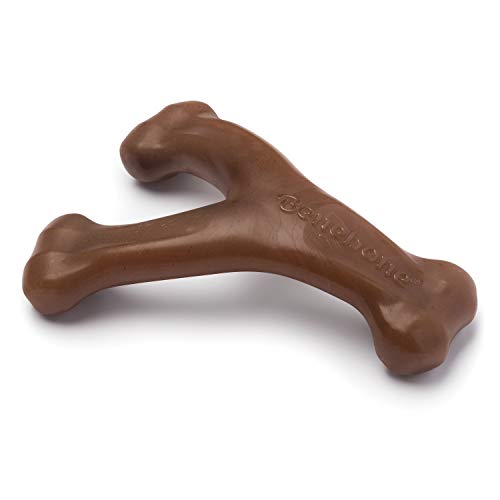 Benebone Indestructible Wishbone Dog Chew Toy for Aggressive Chewers, Long Lasting Tough Boredom Breaker for Dogs, Real Bacon Flavour, For Medium Dogs