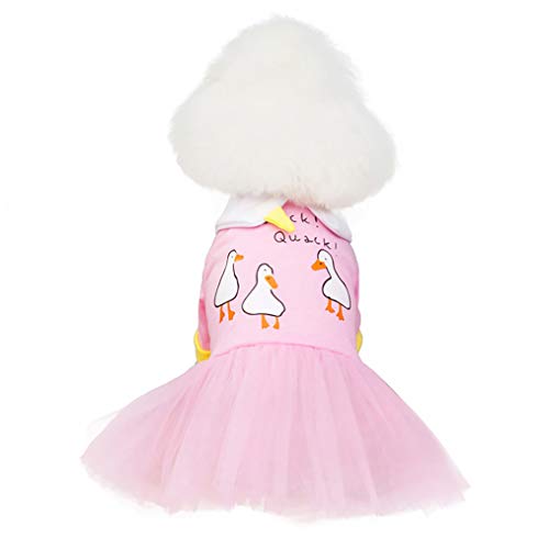 Izefia Dog Dress Puppy Skirt Dog Princess Dresses Rdc Pet Tutu Flower and Sequin Dot Wedding Lace Dress Luxury Bow Dress for Small Dog Girl