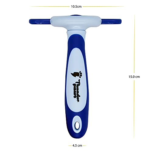 Thunderpaws Best Professional Deshedding Tool and Pet Grooming Brush – D-Shedz for Small, Medium and Large Breeds of Dogs and Cats with Short or Long Hair