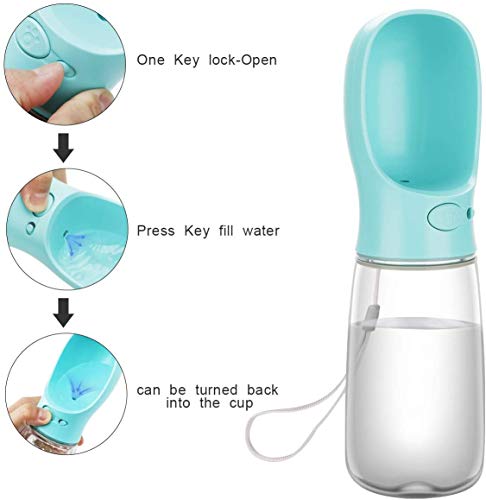 COTOP Portable Dog Water Bottle, 350/550ml Dog Walking Travel Bottle Puppy Water Leak Proof Drinking Dispenser Food Grade Dog Hot Water Drink Bottle , Pet Outdoor Drinking Cup Dog Gift