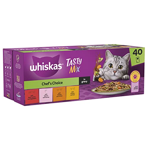 Whiskas 1+ Adult Mixed Selection in Jelly 84 Pouches, Adult Wet Cat Food, Megapack