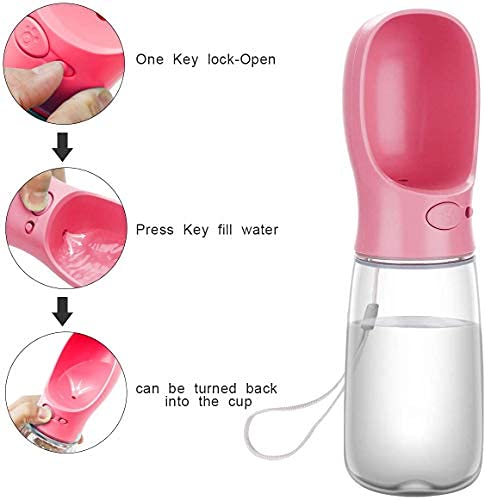 COTOP Portable Dog Water Bottle, 350/550ml Dog Walking Travel Bottle Puppy Water Leak Proof Drinking Dispenser Food Grade Dog Hot Water Drink Bottle , Pet Outdoor Drinking Cup Dog Gift