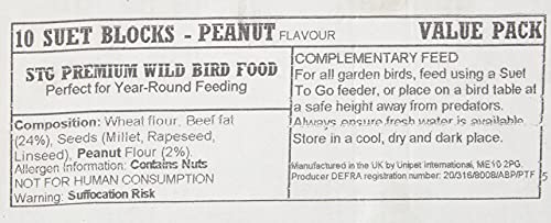 Suet To Go Mealworm Suet Block Wild Bird Treat