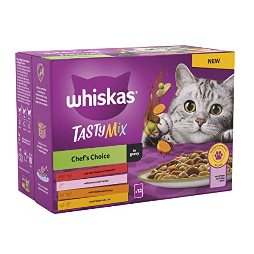 Whiskas 1+ Adult Mixed Selection in Jelly 84 Pouches, Adult Wet Cat Food, Megapack