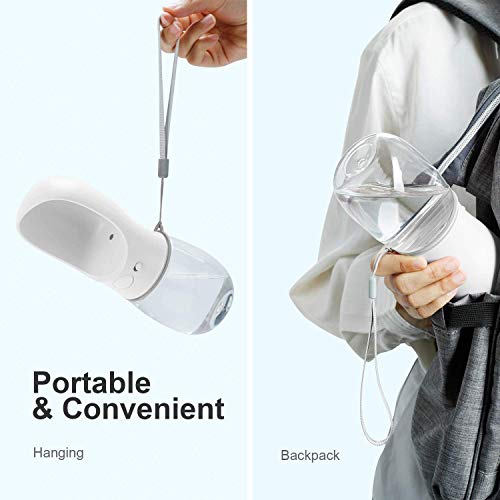 COTOP Portable Dog Water Bottle, 350/550ml Dog Walking Travel Bottle Puppy Water Leak Proof Drinking Dispenser Food Grade Dog Hot Water Drink Bottle , Pet Outdoor Drinking Cup Dog Gift