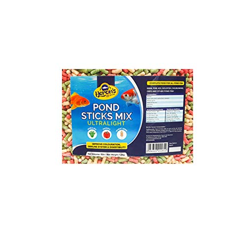 HERONS Pond Sticks Mix Ultralight 15L - Koi & Goldfish Food - Excellent Value - Complete Feed for all Pond Fish - Premium, Variety Pond Sticks
