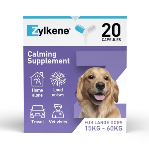 Zylkene Calming Supplements for Cats & Dogs up to 10kg 75mg | Promotes Relaxation | Helps Pets cope with Short-Term challenging situations: Loud Noises | Easily Administered | Capsules