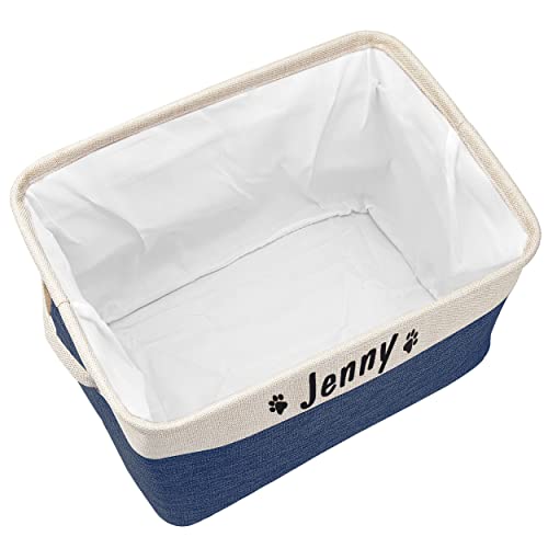PET ARTIST Personalized Dog Toy Bin for Dog Toys Accessories - Foldable Dog Toy Basket Storage Box for Pet Toys,Dog Coat