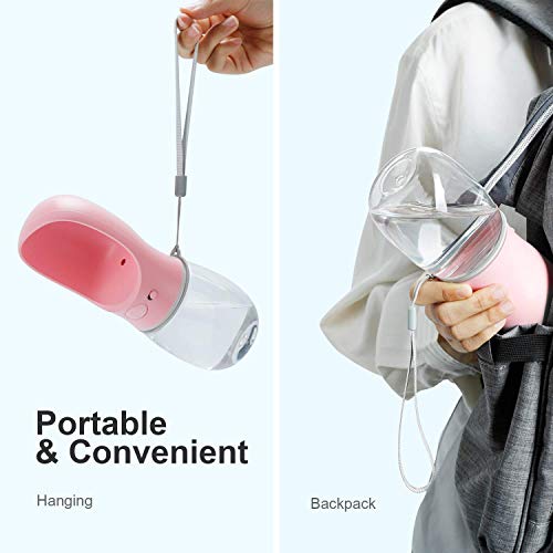 COTOP Portable Dog Water Bottle, 350/550ml Dog Walking Travel Bottle Puppy Water Leak Proof Drinking Dispenser Food Grade Dog Hot Water Drink Bottle , Pet Outdoor Drinking Cup Dog Gift