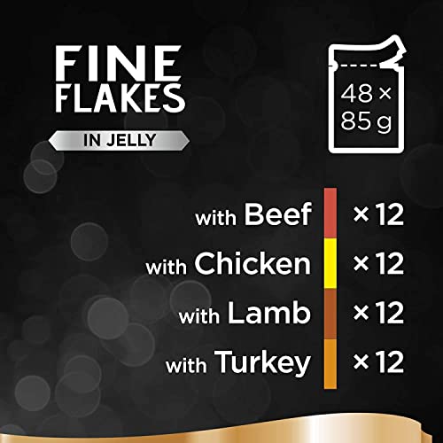 Sheba Fine Flakes Poultry Collection in Jelly 40 Pouches, Adult Wet Cat Food