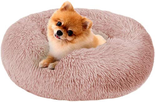 Mirkoo Round Dog Bed Cuddler Washable Round Pet Bed for Cats and Medium Dogs Comforting Dog Bed