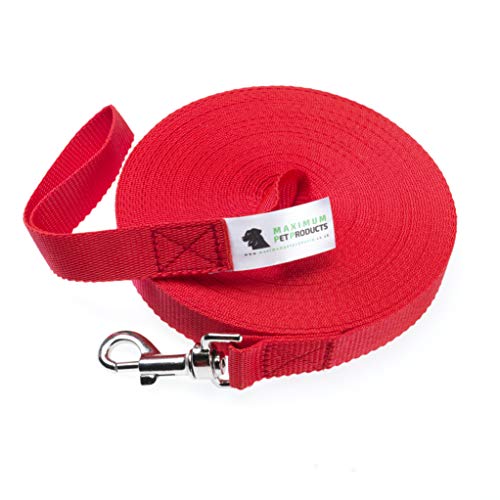 Maximum Pet Products 65ft 20M Dog & Horse Training Lunge Lead. 25mm - 1" Wide. Very Strong