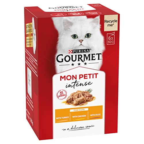 Gourmet Wet Cat Food Pouches in Gravy - Perle Chef's Collection 40 x 85g - Mix of Fish, Lamb, Duck, Turkey, Pet Food - Wet - Bulk Food, Cat Wet Food suitable for Adult and Senior Cats