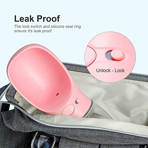 COTOP Portable Dog Water Bottle, 350/550ml Dog Walking Travel Bottle Puppy Water Leak Proof Drinking Dispenser Food Grade Dog Hot Water Drink Bottle , Pet Outdoor Drinking Cup Dog Gift