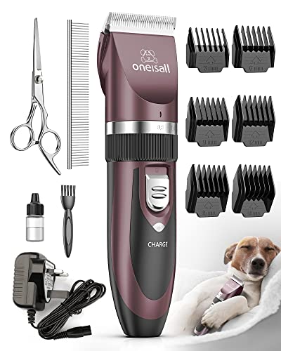oneisall Dog Clippers Low Noise,Dog Grooming Kit,Pet Clipper Shaver for Dogs