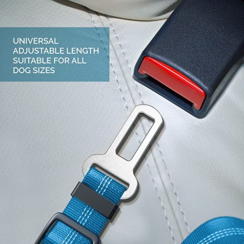 Seat Belt for dogs with Anti shock Bungee Buffer One of Important Car Travel Accessories for Dogs Adjustible, Elastic