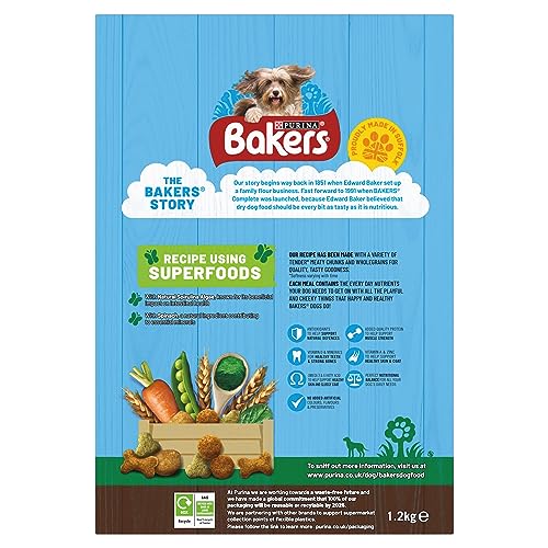 Bakers Adult Dry Dog Food Beef and Veg
