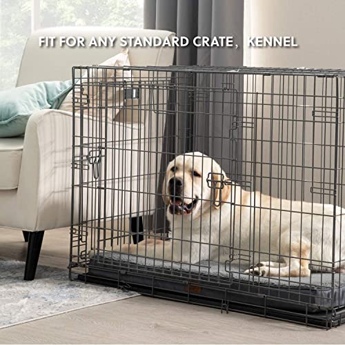 Bedsure Large Dog Bed Washable - Orthopedic Dog Bed and Mattress Mat for Dog Crate with Removable Plush Sherpa Cover, Gifts for Dog
