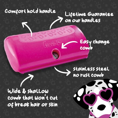 Groomi Tool for Animal - Deshedding and Undercoat Brush - Smooth Groomer for Cats, Dogs and Horses - Pet Dematting Comb - Combs for Grooming Animal