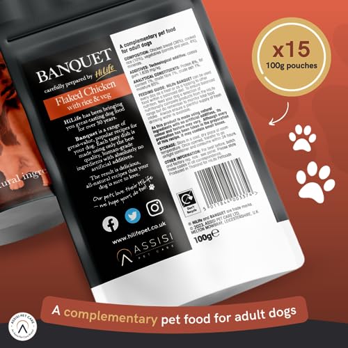 HiLife Banquet - Wet Dog Food - Flaked Chicken Breast, Rice, Liver, Veg - 100% Natural Ingredients