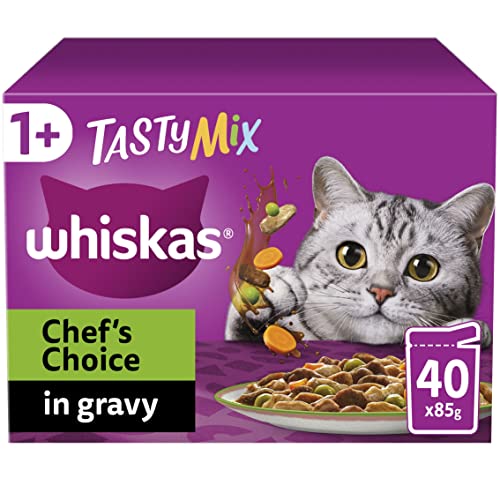 Whiskas 1+ Adult Mixed Selection in Jelly 84 Pouches, Adult Wet Cat Food, Megapack