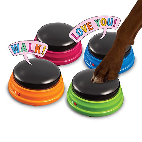 Hunger for Words Talking Pet Starter Set, Recordable Buttons for Dogs, Talking Dog Buttons, Teach Your Dog to Talk