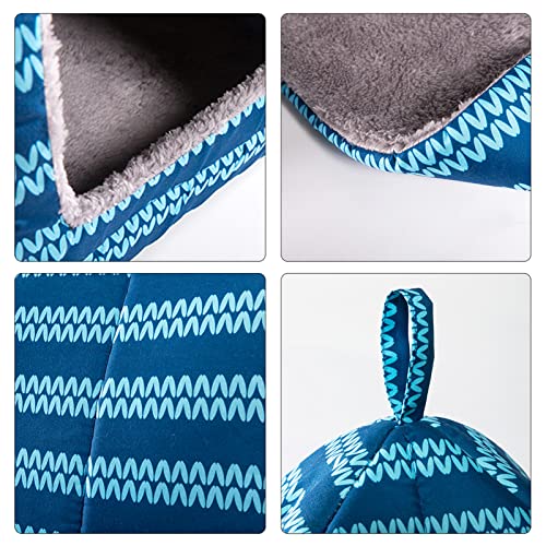 Hollypet Cat Bed Kitten Bed Self-Warming 2-in-1 Foldable Comfortable Igloo Triangle Pet Tent House