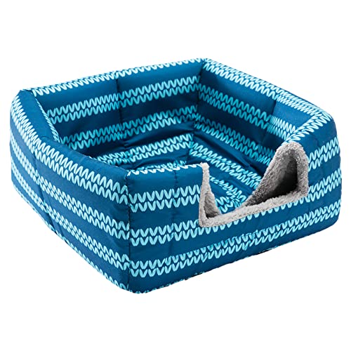 Hollypet Cat Bed Kitten Bed Self-Warming 2-in-1 Foldable Comfortable Igloo Triangle Pet Tent House