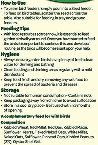 Peckish 60051246 Complete Seed and Nut No Mess Wild Bird Food Mix