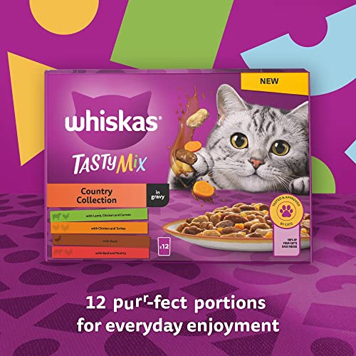 Whiskas 1+ Adult Mixed Selection in Jelly 84 Pouches, Adult Wet Cat Food, Megapack