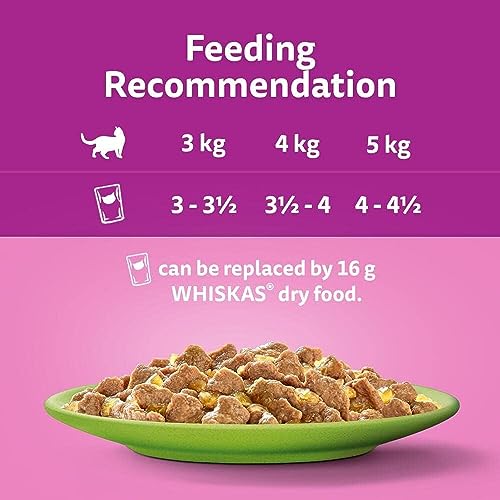 Whiskas 1+ Adult Mixed Selection in Jelly 84 Pouches, Adult Wet Cat Food, Megapack