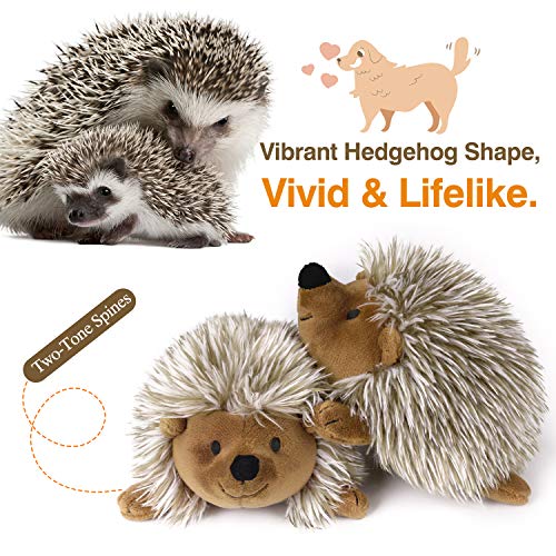 Pawaboo Bedtime Stuffed Animal Toys Plush Dog Toy Pet Chew Toy, [2PACK] Non-toxic Super Soft Plush Hedgehog Figure Toys
