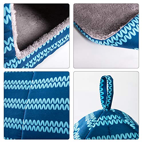Hollypet Cat Bed Kitten Bed Self-Warming 2-in-1 Foldable Comfortable Igloo Triangle Pet Tent House