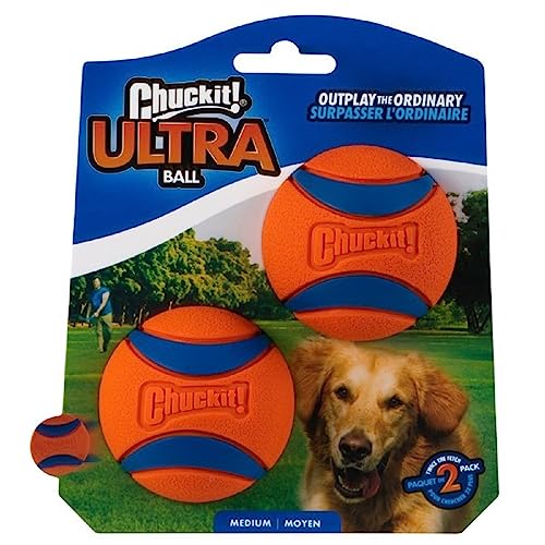 ChuckIt! Ultra Ball Dog Toy, Durable High Bounce Floating Rubber Dog Ball, Launcher Compatible Toy For Dogs
