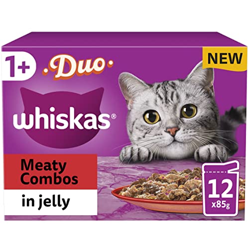 Whiskas 1+ Adult Mixed Selection in Jelly 84 Pouches, Adult Wet Cat Food, Megapack