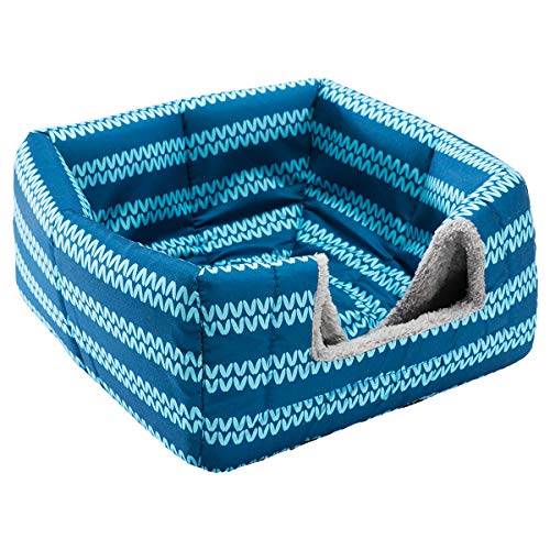Hollypet Cat Bed Kitten Bed Self-Warming 2-in-1 Foldable Comfortable Igloo Triangle Pet Tent House