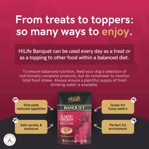 HiLife Banquet - Wet Dog Food - Flaked Chicken Breast, Rice, Liver, Veg - 100% Natural Ingredients