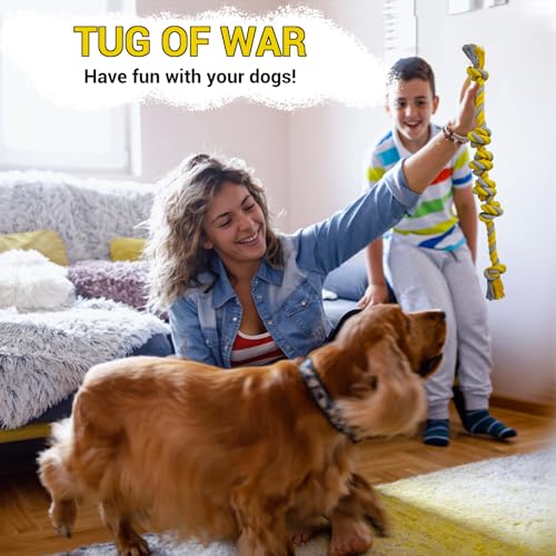 ROSAUI Dog Toys, 2PCS Plush Squeaky Cockatoo Dog Toy - Interactive and Dental Cleaning Pet Chew Toy for All Breed Sizes Dog
