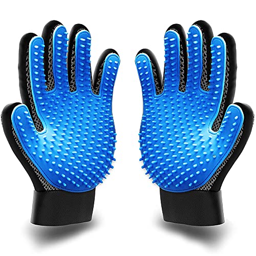 KENNELS & KATS Pet Grooming Glove | Pet Brush Glove | Premium De-shedding Glove for Easy, Mess-free Grooming with 260 Tips | Grooming Mitt For Dogs, Cats, Rabbits & Horses with Long/Short/Curly Hair