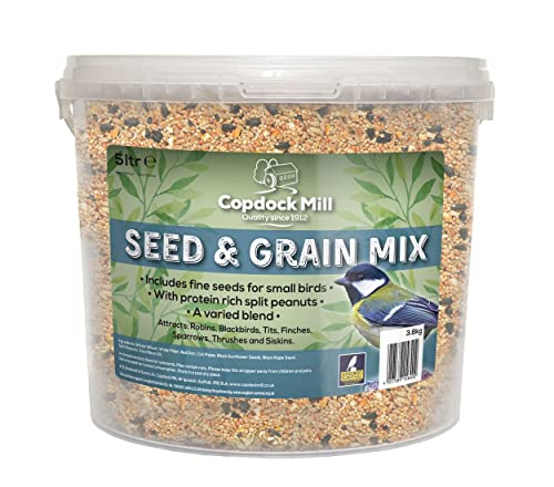 Copdock Mill Wild Bird Seed & Grain Mix 20kg Bag – All Year-Round High-Energy Wild Bird Food – 100% Natural Ingredients Including Sunflower Seeds and Peanuts