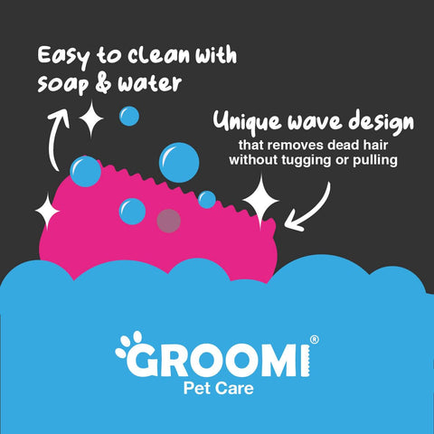 Groomi Tool for Animal - Deshedding and Undercoat Brush - Smooth Groomer for Cats, Dogs and Horses - Pet Dematting Comb - Combs for Grooming Animal